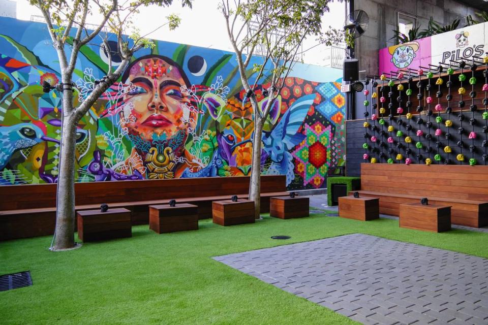 The outdoor courtyard at the new Pilo’s Tequila Garden.