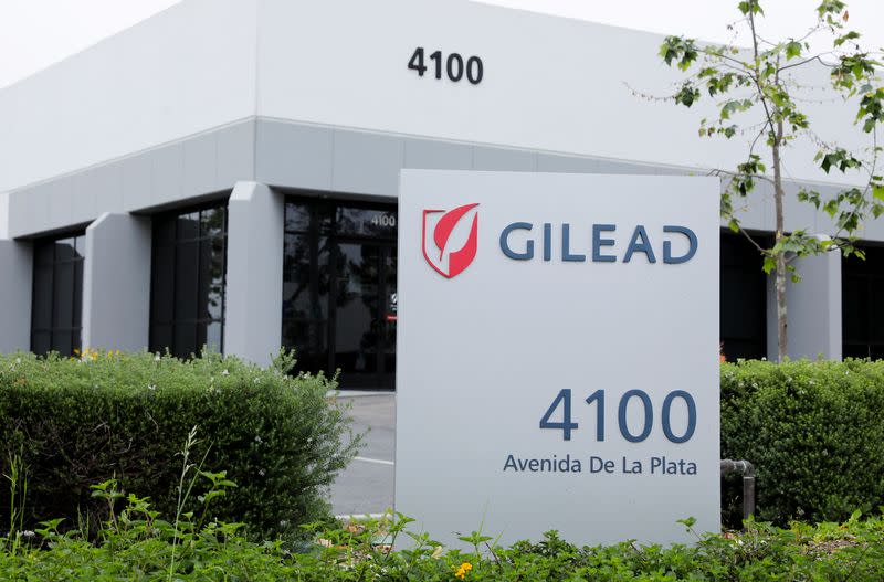 FILE PHOTO: Gilead Sciences Inc pharmaceutical company is seen during the outbreak of the coronavirus disease (COVID-19), in California