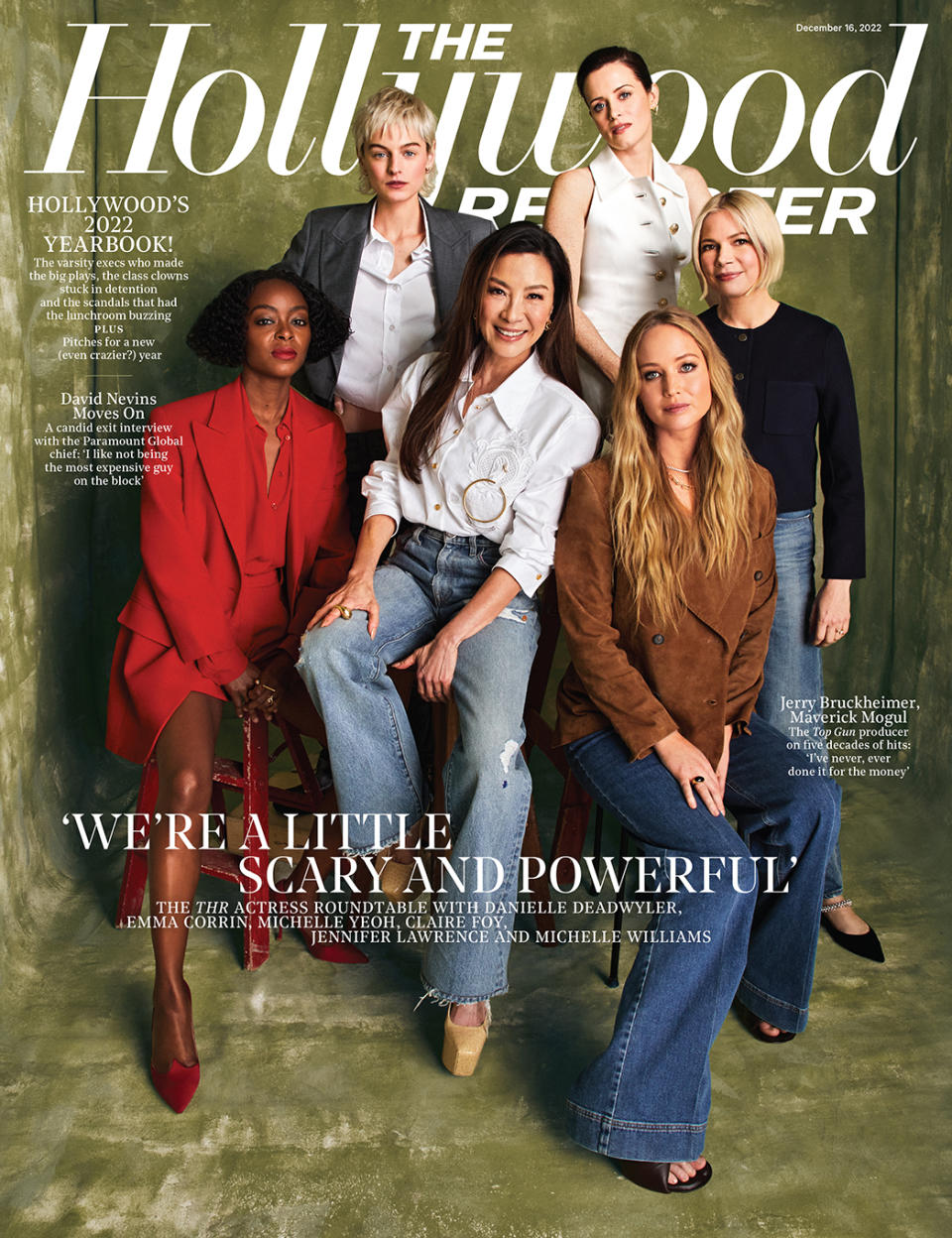 Claire Foy, Danielle Deadwyler, Emma Corrin, Michelle Yeoh, Jennifer Lawrence and Michelle Williams were photographed by Danielle Levitt