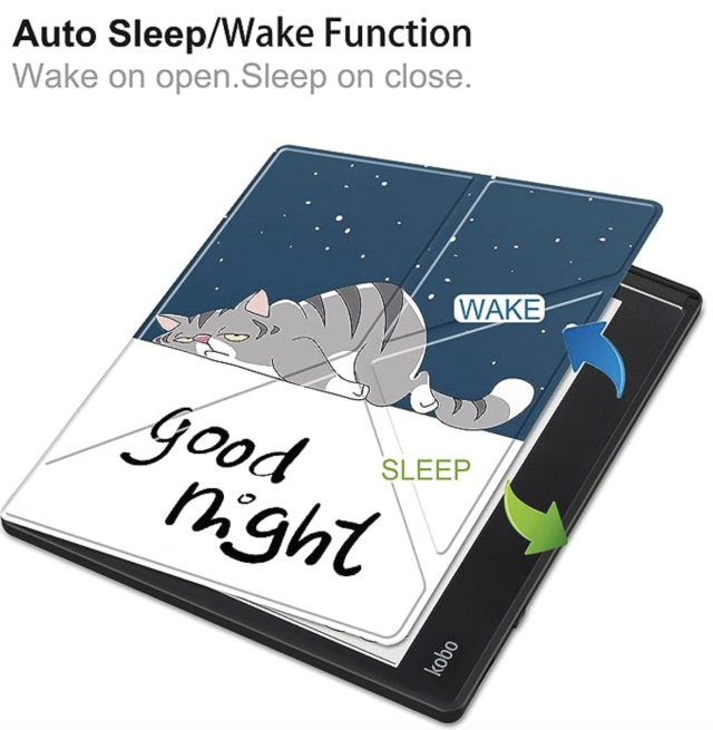  Kobo Sage SleepCover Case, Light Green, Sleep/Wake Technology, Built-in 2-Way Stand, Vegan Leather