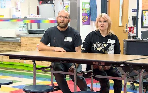 PHOTO: Cashton York's parents, Jesse York and Tiffany Smith, say they're grateful for Garrett Brown for jumping into action when their son started choking at school, in Norman, Okla. (KOCO-TV)