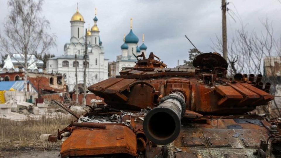 Restos de un ataque ruso en una ciudad de la provincia ucraniana de Donetsk.