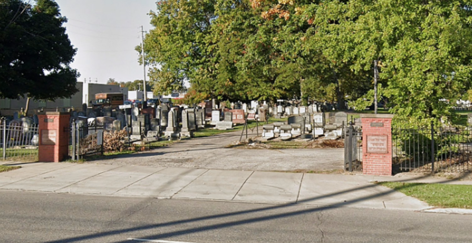 The Chesed Shel Emeth Cemetery in Brooklyn, Ohio, where 23 headstones were vandalised with antisemitic graffiti (Google Maps)