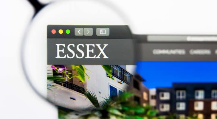 A magnifying glass zooms in on Essex Property Trust, Inc. (ESS) logo