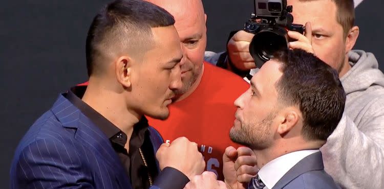 Max Holloway and Frankie Edgar UFC 222 faceoff