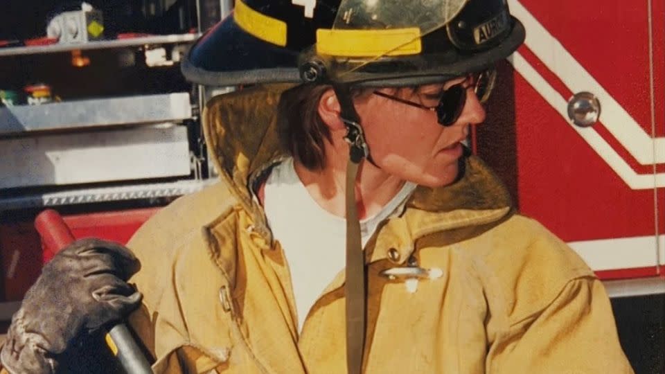 Deanne Criswell working as a firefighter in Aurora, Colorado. - Courtesy Deanne Criswell