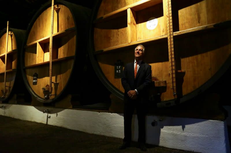 Taylor's Port Wine chief executive Adrien Bridge poses for a portrait at the company cellars, in Porto