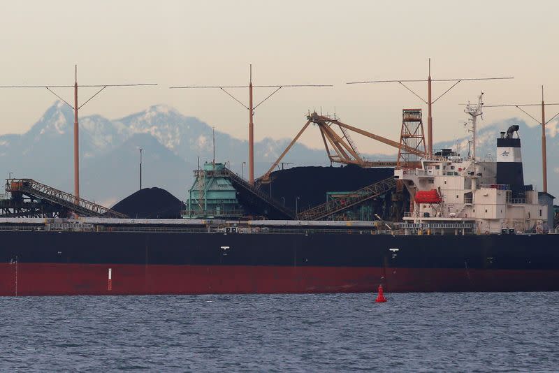 FILE PHOTO: Bulk carriers are filled with coal for export at Roberts Bank Superport in Delta