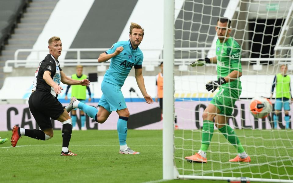 Tottenham Hotspur's Harry Kane scores their second goal - REUTERS