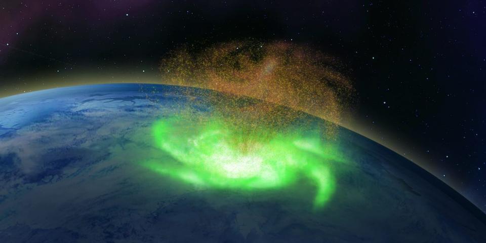 An illustration of what the space hurricane might have looked like. (Photo: Qing-He Zhang, Shandong University)