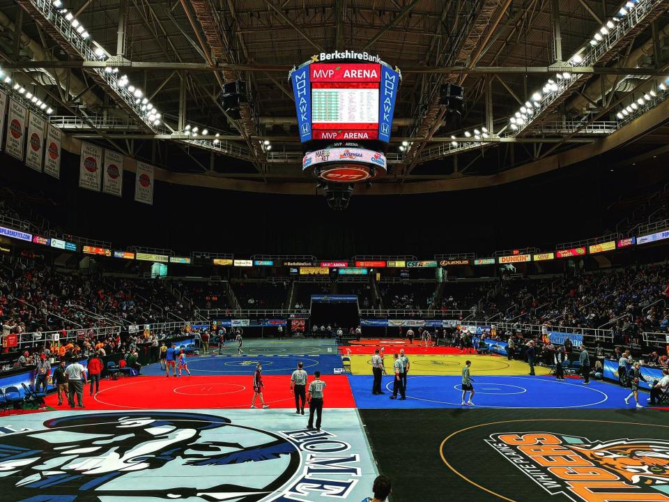 The NYSPHSAA Wrestling Championships at the MVP Arena, formerly the Times-Union Center, in Albany, N.Y.