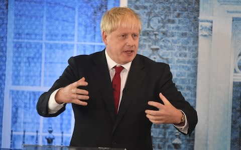 Boris Johnson at the leadership debate in London. - Credit: Andrew Parsons / i-Images&nbsp;/i-Images Picture Agency&nbsp;