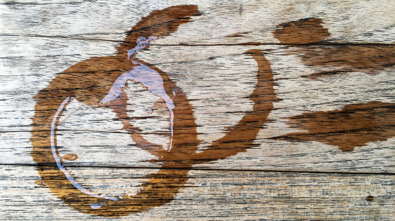 Water stain on wood