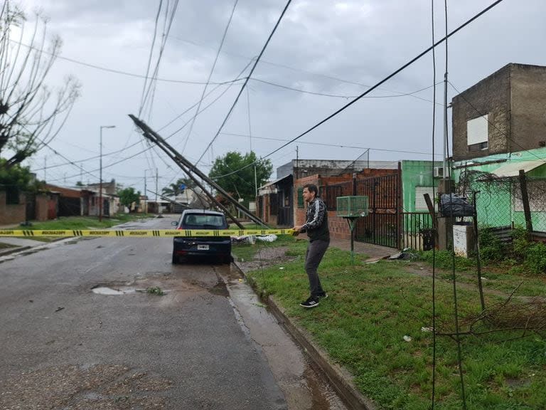 El temporal en la localidad de Zárate.