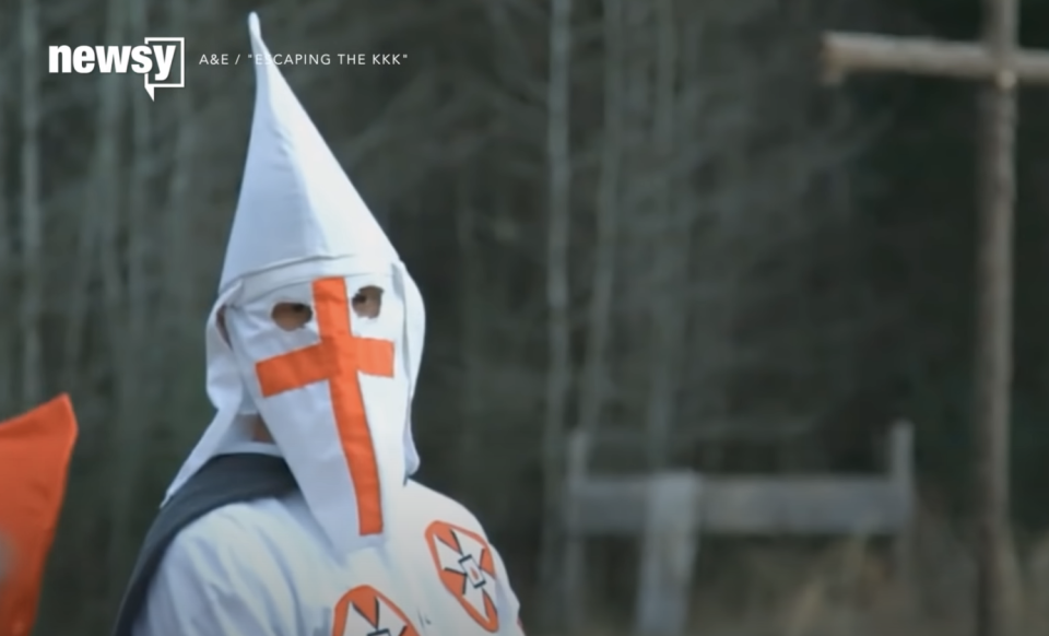 Screenshot from "Escaping the KKK"