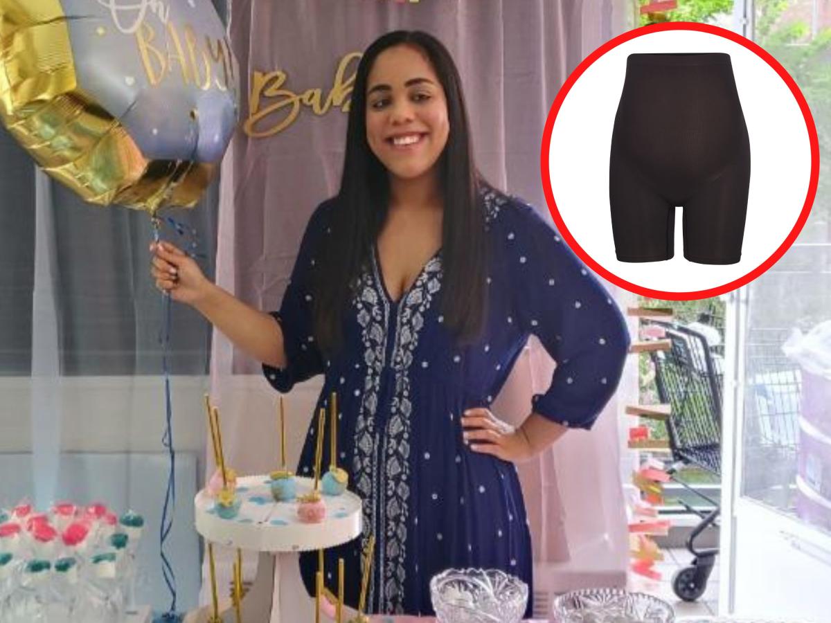 I tried the SKIMS maternity sculpting short while 5 months