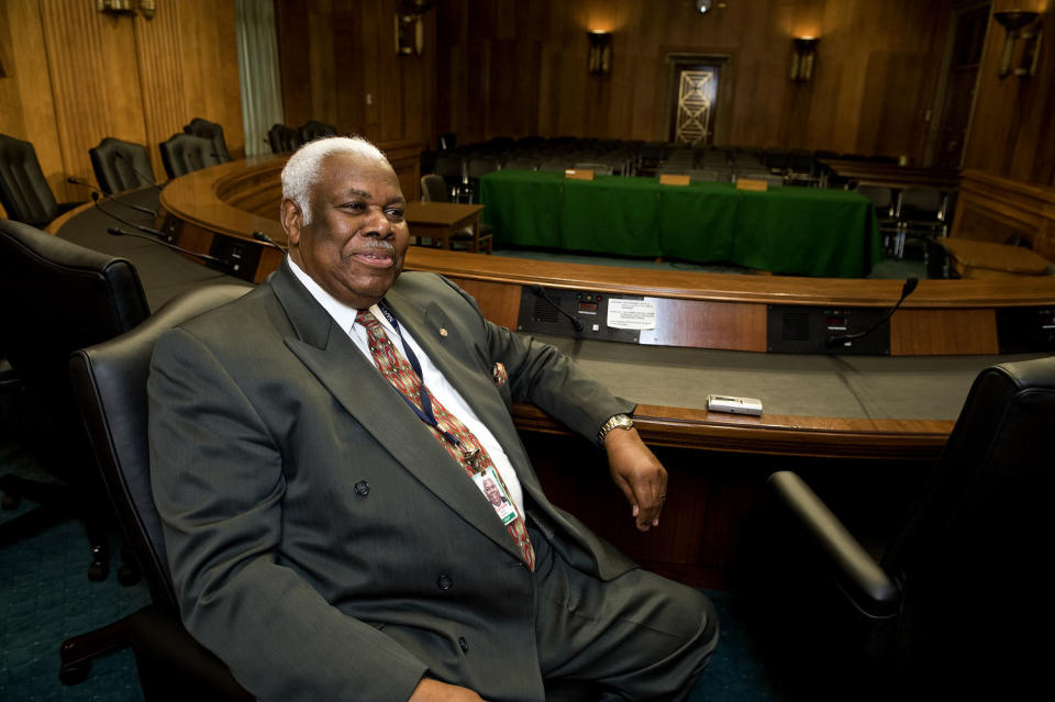 Bertie Bowman during an interview on his new book “Step by Step” in Washington DC. on May 16, 2008.  (Douglas Graham / AP )