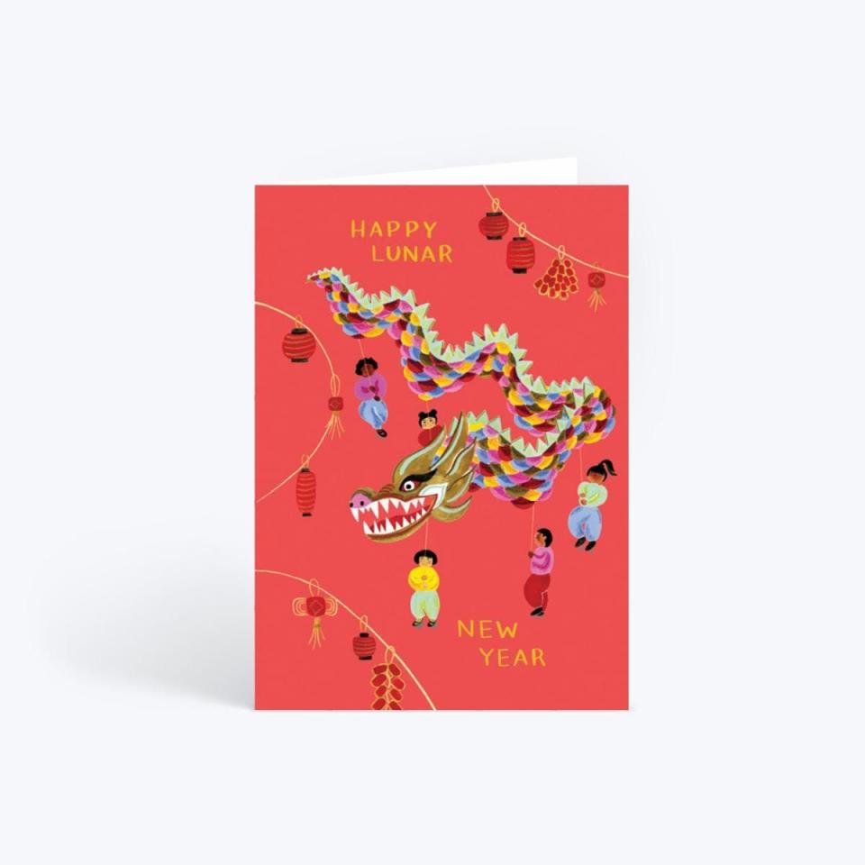 <p>While we can’t celebrate with loved ones this year, send your good wishes with Papier’s specially illustrated card.</p><p>£3.50 each, Papier.</p><p><a class="link " href="https://go.redirectingat.com?id=127X1599956&url=https%3A%2F%2Fwww.papier.com%2Flunar-new-year-23092%3Fcq_src%3Dgoogle_ads%26cq_cmp%3D9525625134%26cq_con%3D96738310985%26cq_net%3Du%26cq_plt%3Dgp%26gclid%3DCj0KCQiArvX_BRCyARIsAKsnTxNXqZ3w_HIA79JeaGs-ADFcLICXMDkTIL5dIyyXK_gsVLFL1RMBPggaAqKxEALw_wcB&sref=https%3A%2F%2Fwww.townandcountrymag.com%2Fuk%2Flifestyle%2Fg35176055%2F13-ways-to-celebrate-lunar-new-year%2F" rel="nofollow noopener" target="_blank" data-ylk="slk:SHOP NOW;elm:context_link;itc:0;sec:content-canvas">SHOP NOW</a></p>