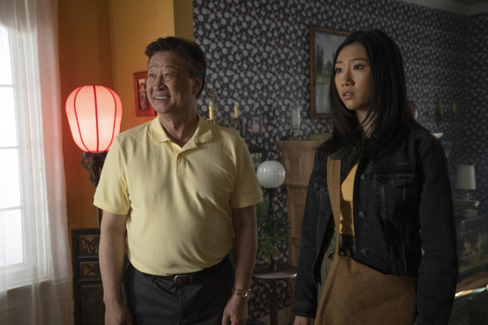 Kung Fu -- "Pilot" -- Image Number: KF101b_0252r.jpg -- Pictured (L-R): Tzi Ma as Jin Shen and Olivia Liang as Nicky Shen -- Photo: Katie Yu/The CW -- © 2021 The CW Network, LLC. All Rights Reserved<span class="copyright">Katie Yu/The CW—© 2021 The CW Network, LLC. All rights reserved.</span>