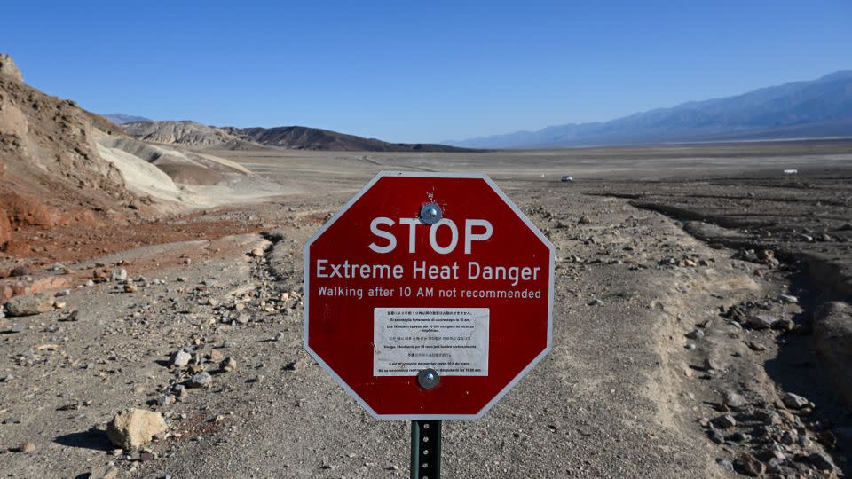 Signs were posted in Death Valley urging tourists not to hike after 10 a.m. - Tayfun Coskun/Anadolu Agency/Getty Images