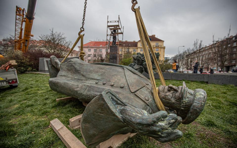The statue of former Red Army commander Ivan Konev is seen by some Czech's as a symbol of Soviet occupation and repression - MARTIN DIVISEK/EPA-EFE/Shutterstock/Shutterstock
