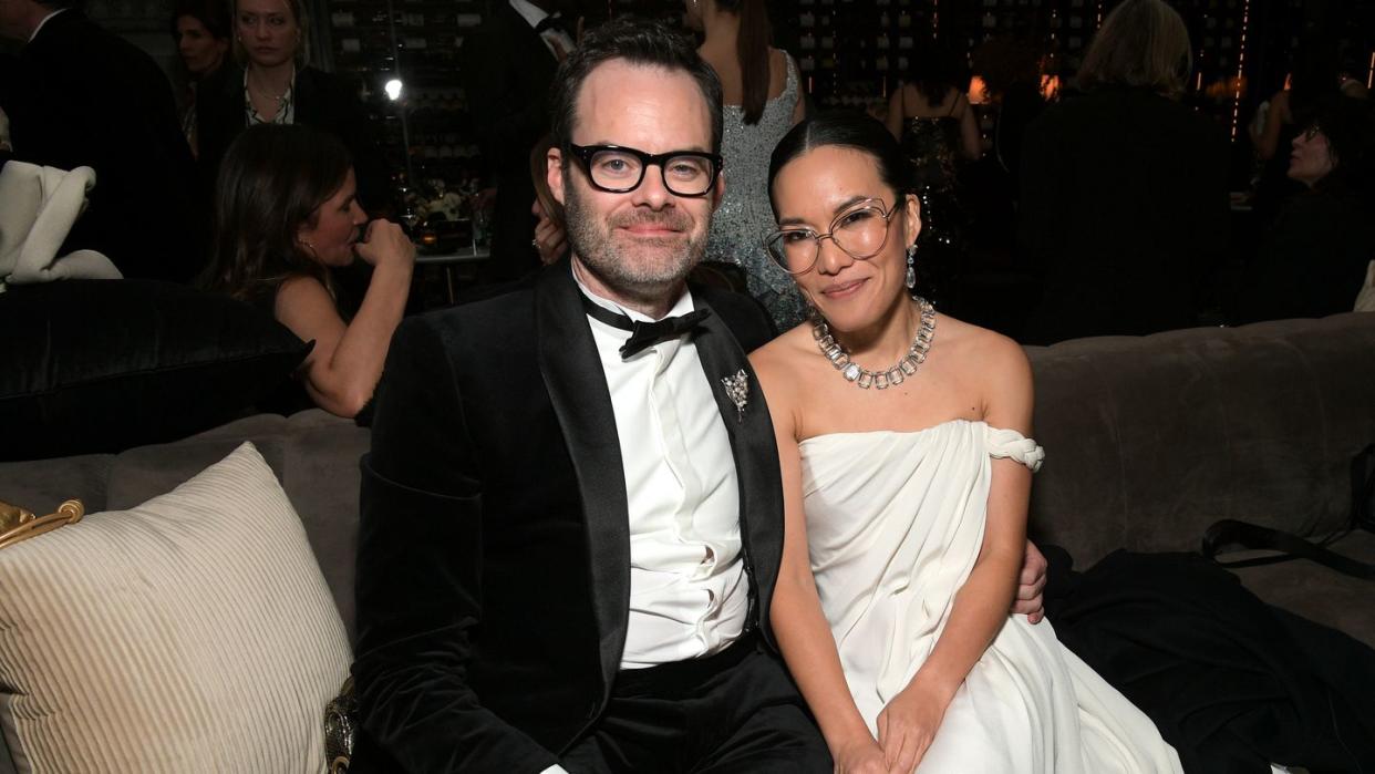 beverly hills, california january 07 l r bill hader and ali wong attend netflixs 2024 golden globe after party at spago on january 07, 2024 in beverly hills, california photo by charley gallaygetty images for netflix