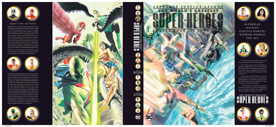 Cover art for Absolute Justice League: The World’s Greatest Super-heroes by Alex Ross & Paul Dini (2024 Edition)