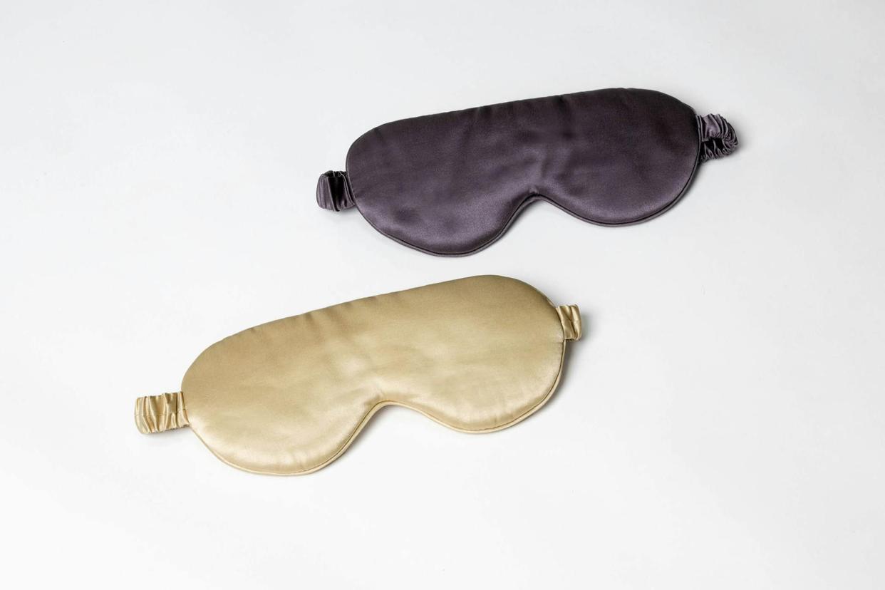 Saatva Silk Eye Masks, Sand and Slate