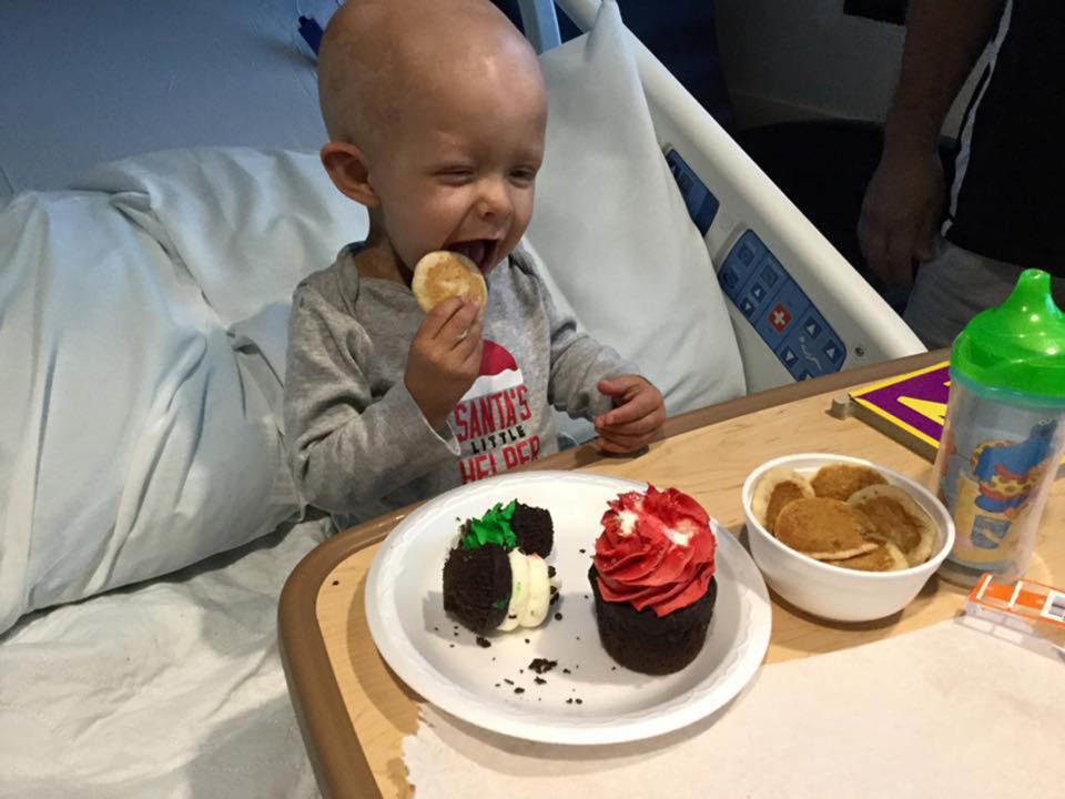 "My son Aiden was 11 months old when he was diagnosed with stage four high risk neuroblastoma. He had surgery to resect the tumor, six rounds of chemo, ten days of radiation, a stem cell transplant, and countless transfusions. He officially had 'no evidence of disease' and was going to be done with radiation soon. Instead after a platelet transfusion, he got a fast acting virus, and within two hours, he was unresponsive. I took him to immediate care where he was taken to the nearest hospital, where they told me he wouldn't make it. I got the hospital Aiden was treated at normally to send a helicopter and once there, he started responding a little. <br /><br />Then we discovered he had an internal bleed and since his platelets were so low he couldn't clot, and they couldn't do surgery. <strong>He died in my arms after a cardiac arrest early the next morning</strong>. Aiden was 17 months old when the treatments for his cancer led to his death. I formed a nonprofit in his memory to raise awareness for pediatric cancer and give comfort bags to children under 2 with cancer. We also collect toys, books and PJs for children hospitals." -- Erica Lynne