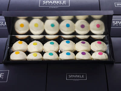 <p>Send dad a box of his favourite flavoured cupcakes from Sparkle Cupcakes. RRP. half dozen $27 or dozen $50. <a rel="nofollow noopener" href="http://shopping.yahoo.com.au/CatIn.aspx?catid=372" target="_blank" data-ylk="slk:Buy cupcakes online;elm:context_link;itc:0;sec:content-canvas" class="link ">Buy cupcakes online </a></p>