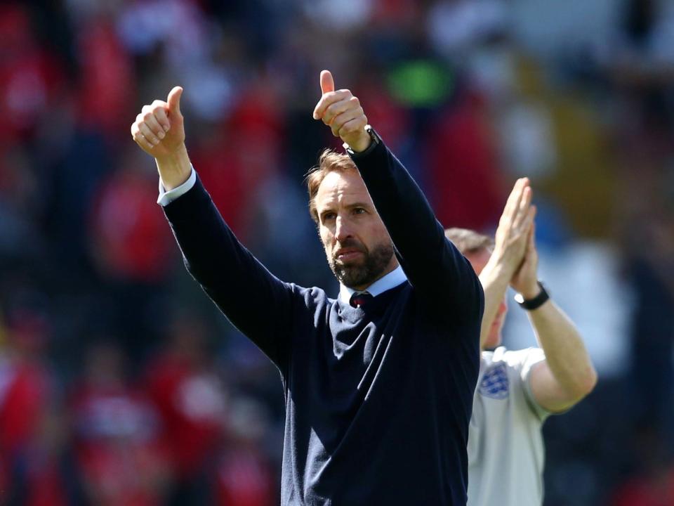 Gareth Southgate was pleased with his side's response after England beat Switzerland in a penalty shootout to finish third in the Uefa Nations League.The Three Lions were the better side over the 90 minutes and in extra-time but wasteful finishing saw them forced to spot kicks.Goalkeeper Jordan Pickford then proved the hero scoring and then saving from 12 yards to ensure they ended their trip to Portugal on a high note.The result came just three days after the disappointment of defeat to the Netherlands in the semi-final on Thursday and Southgate was pleased with how his team bounced back on Sunday.“It was important that we responded today with a high-level of performance,” he said.“And the players adapted really well because we changed the shape and they carried it out really well.“We should’ve won the game, with the opportunities we created and the number of times we hit the woodwork so it was a good response.“We prepared well for that eventuality [penalties] and talked to the players about it three weeks ago, as we knew that in a competition like this, it could happen.“So it’s great for all of the staff when that hard work comes to fruition.”