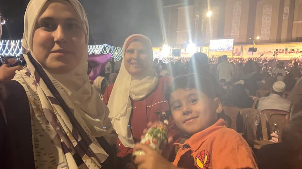 Tayem, right, with his mother, Heba, left, and grandmother, Hala, center, who the children called Teta. "Honestly, Teta, God bless her soul, she was the happiness maker for the children... they have lost a treasure in their life,” Heba said. “When I meet with him (Tayem) I don’t know how I am going to explain that there is no Teta anymore.” - Khreis Family