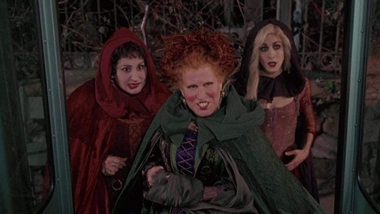  Sanderson Sisters and Hannah Waddingham's Mother Witch in Hocus Pocus 2 