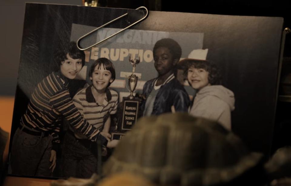 picture of will, mike, lucas, and dustin in stranger things