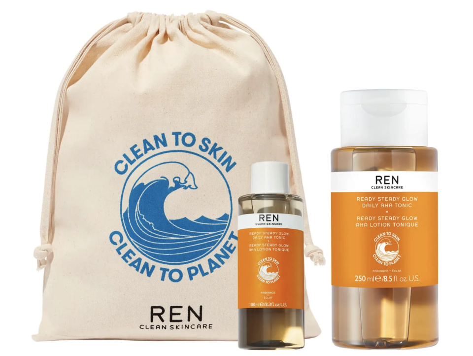 LOOKFANTASTIC X REN Clean Skincare Radiance Home and Away Glow Kit