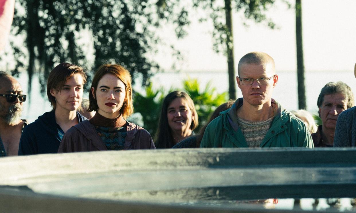 <span>Emma Stone, front left, and Jesse Plemons in Kinds of Kindness.</span><span>Photograph: Atsushi Nishijima/AP</span>