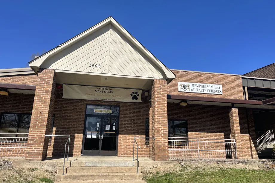 Memphis Academy of Health Sciences comprises middle school (pictured) and high school campuses in North Memphis. Both campuses will close after this school year, displacing about 750 students.
