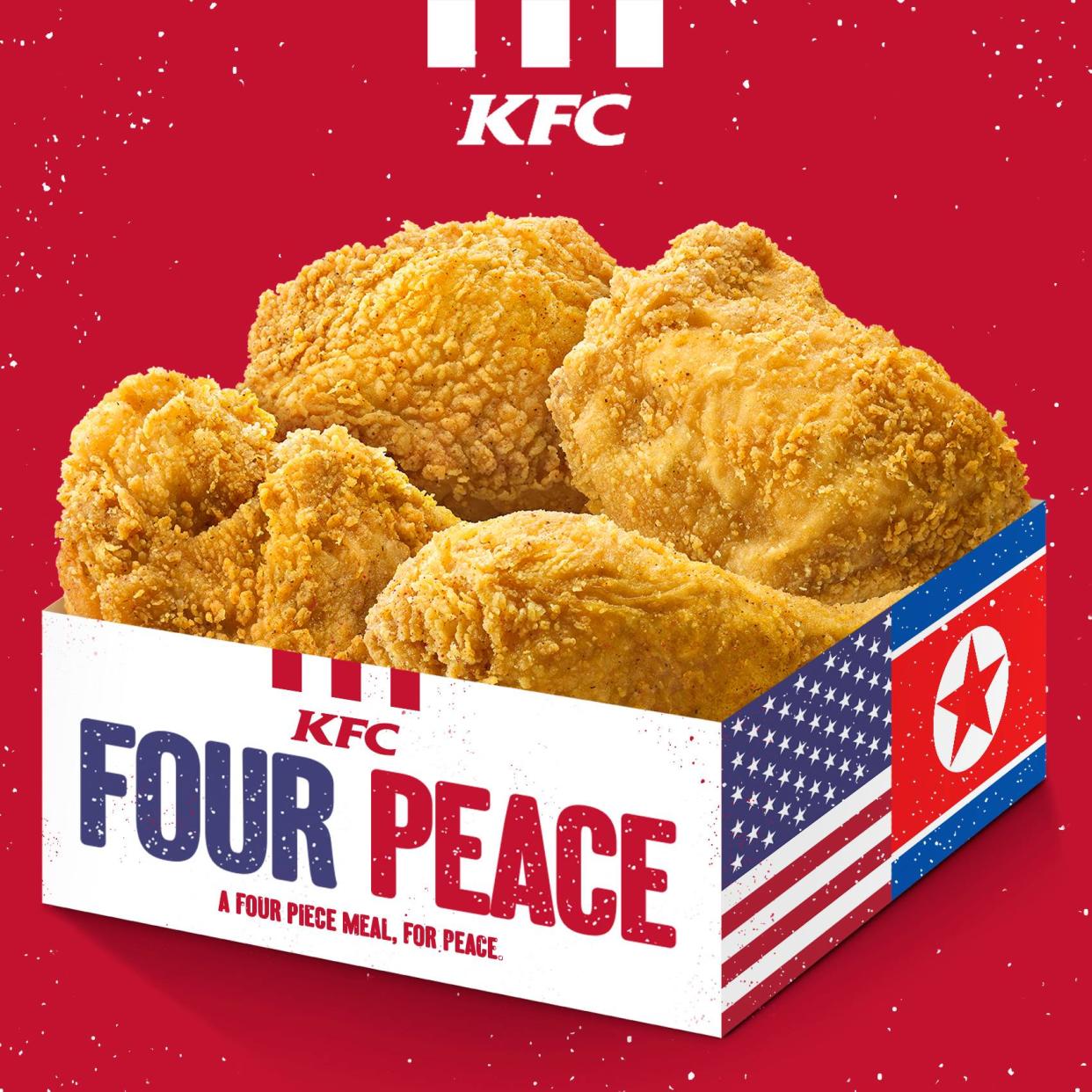 KFC’s Four Peace Meal for US President Donald Trump and North Korean leader Kim Jong Un during their summit on 12 June 2018. (PHOTO: KFC)