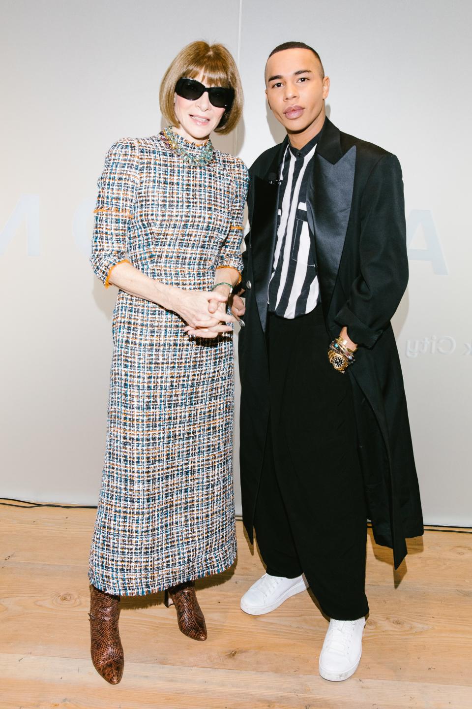 <h1 class="title">Anna Wintour and Olivier Rousteing</h1><cite class="credit">Photographed by Corey Tenold</cite>