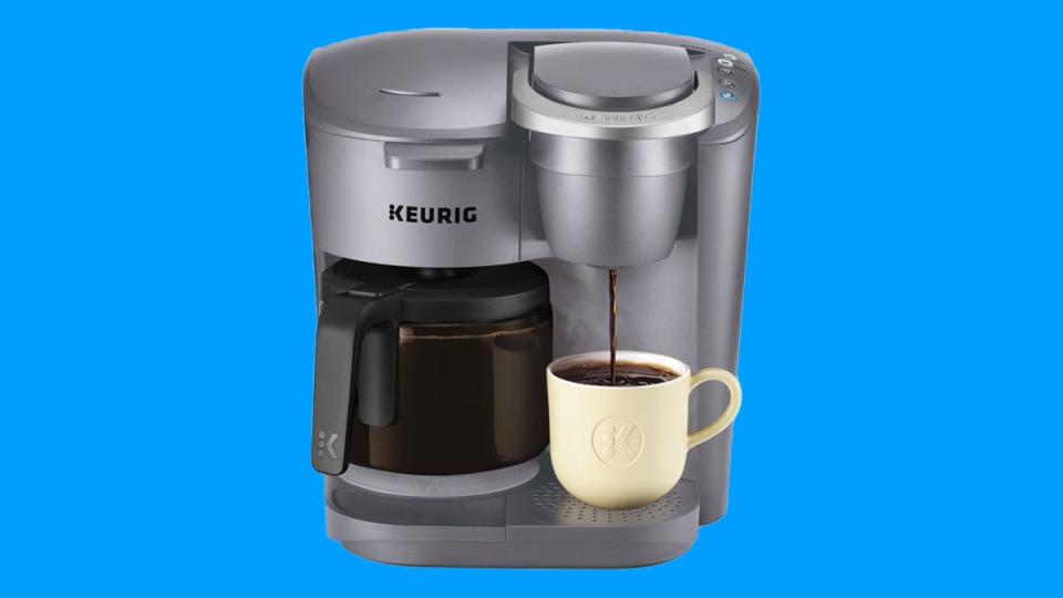 Whether you like K-Cup pods or ground beans, this Keurig K-Duo coffee maker prepares your brew however you want.