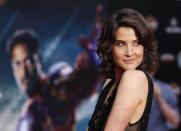 Cobie Smulders poses at the world premiere of "Marvel's The Avengers" in Hollywood, April 11, 2012.