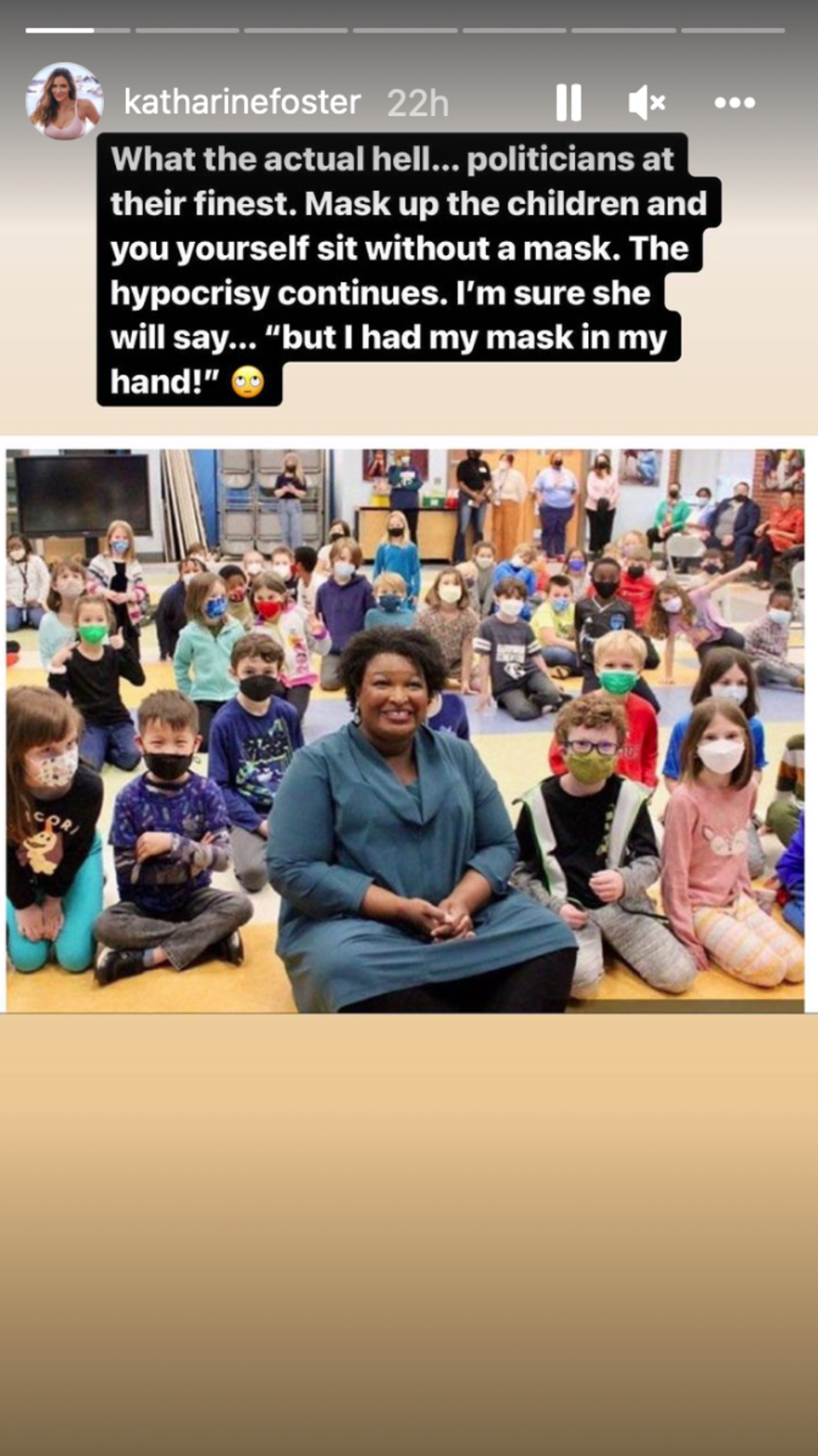 Katharine McPhee accuses Stacey Abrams of ‘hypocrisy’ over maskless photo (Instagram / Katharine McPhee)