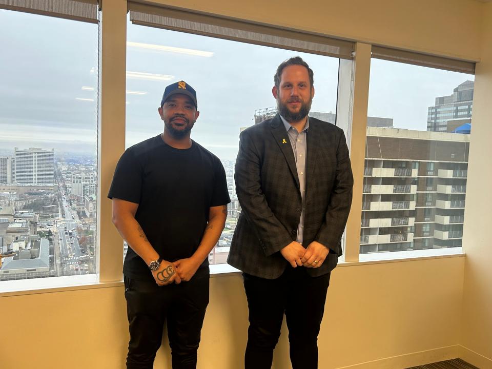 Pastor Carl Day, left, and Jason Holtzman of the Jewish Community Relations Council have been part of sessions between Black and Jewish community members in Philadelphia.