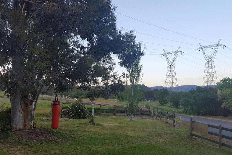 There are powerlines to admire. A reminder of man's ability to generate electricity.