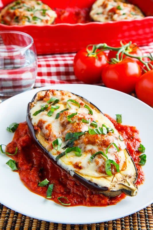 Eggplant Parmesan Boats