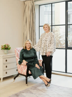 Millie Kendall OBE (left) and Jane Boardman who together founded the British Beauty Council to champion the beauty industry, February 2018. Credit: Rick Pushinsky / Getty Images