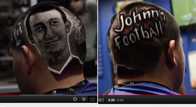 Johnny Manziel-inspired haircut clips student