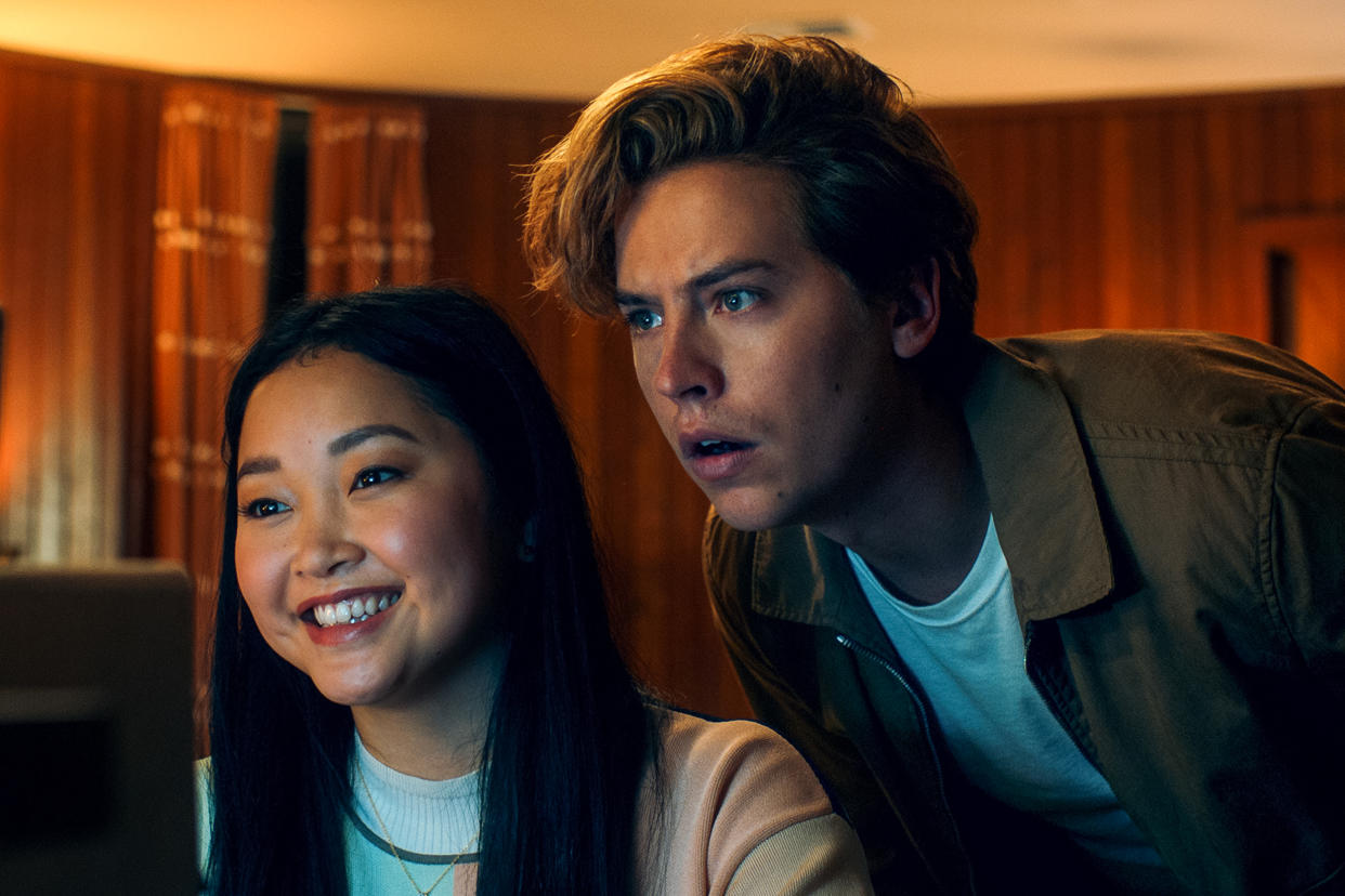 Lana Condor as Sophie and Cole Sprouse as Walt in 