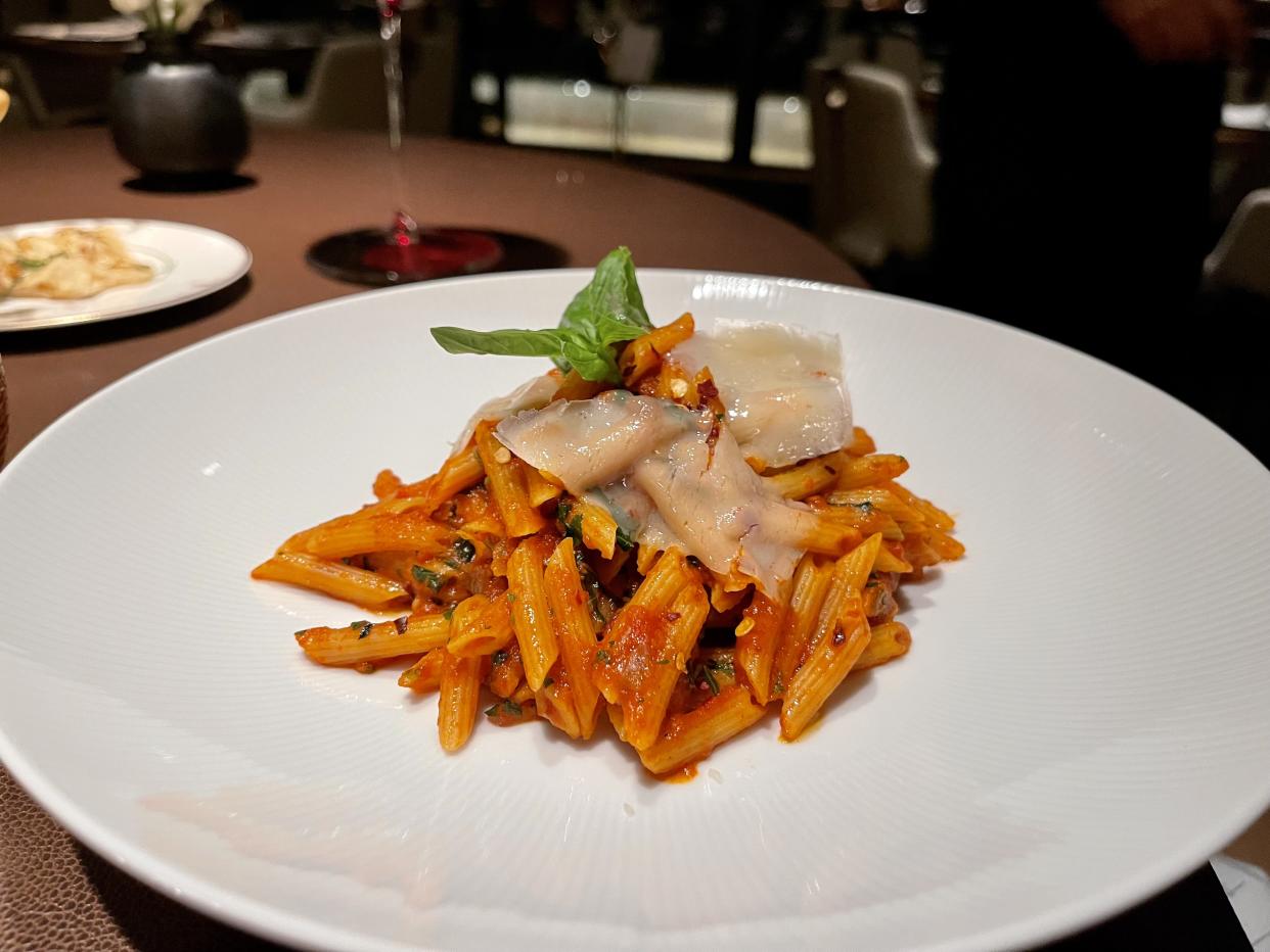 This pasta dish, served at the Wish's Palo Steakhouse, was one of the most memorable meals I had on board. (Photo: Carly Caramanna)