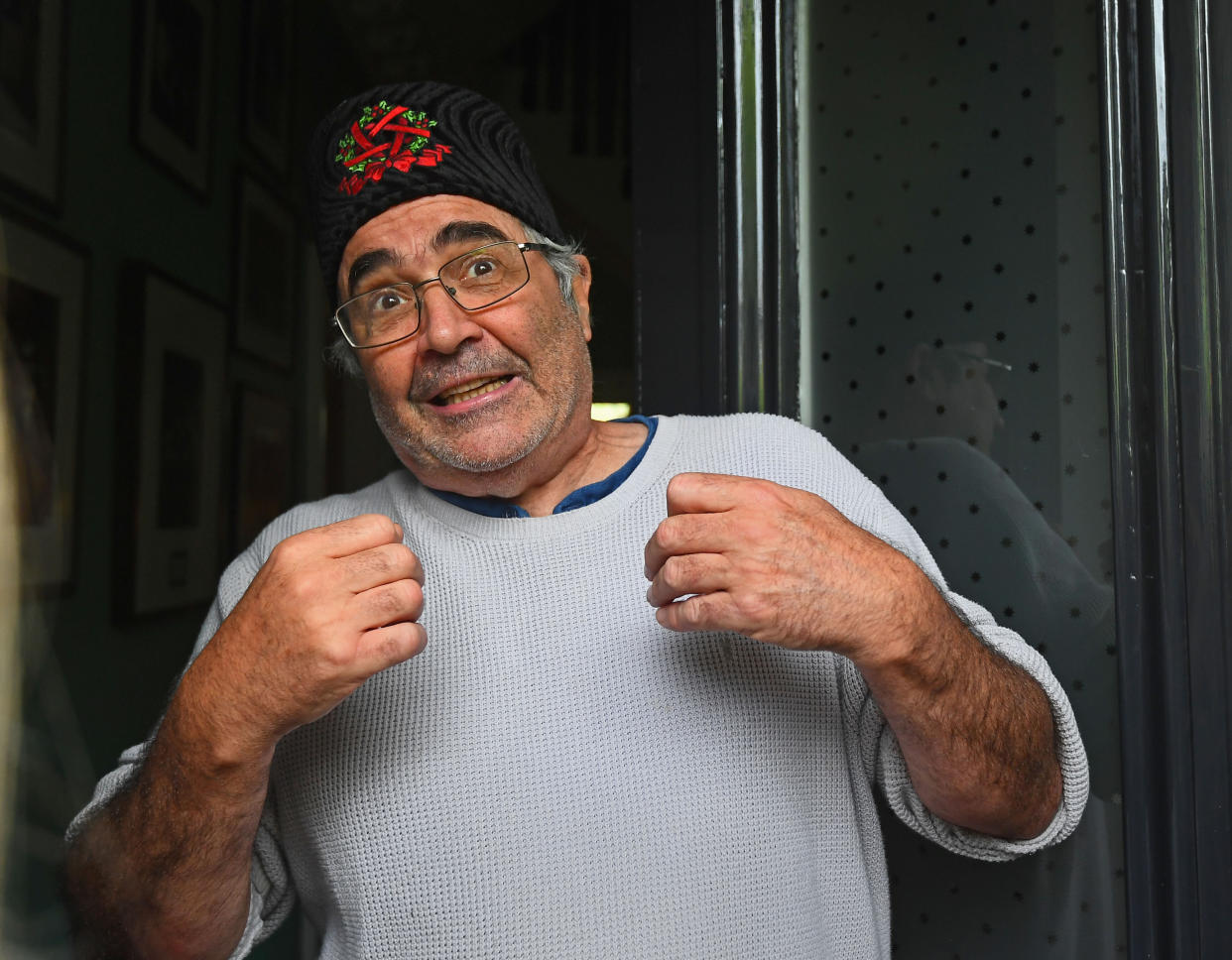 Danny Baker speaking at his London home after he was fired by BBC Radio 5 Live for tweeting a joke about the Duke and Duchess of SussexÕs son using a picture of a monkey. (Photo by Victoria Jones/PA Images via Getty Images)